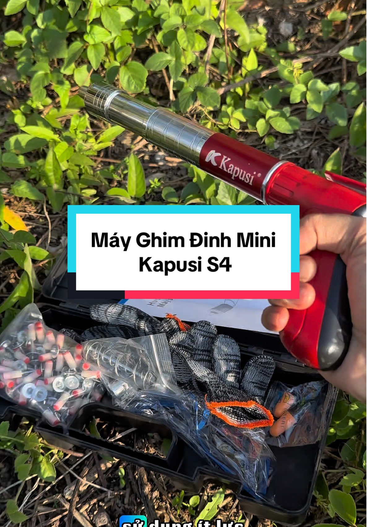 Máy Ghim Đinh Mini Kapusi S4 - Kèm 100 Đinh Nấm , 2 Phụ Kiện Giảm Thanh, Phụ Kiện Thay Thế. #maybandinhhatno #maybandinh #maybandinhbetong #maybandinhcamtay #maybandinhs4 