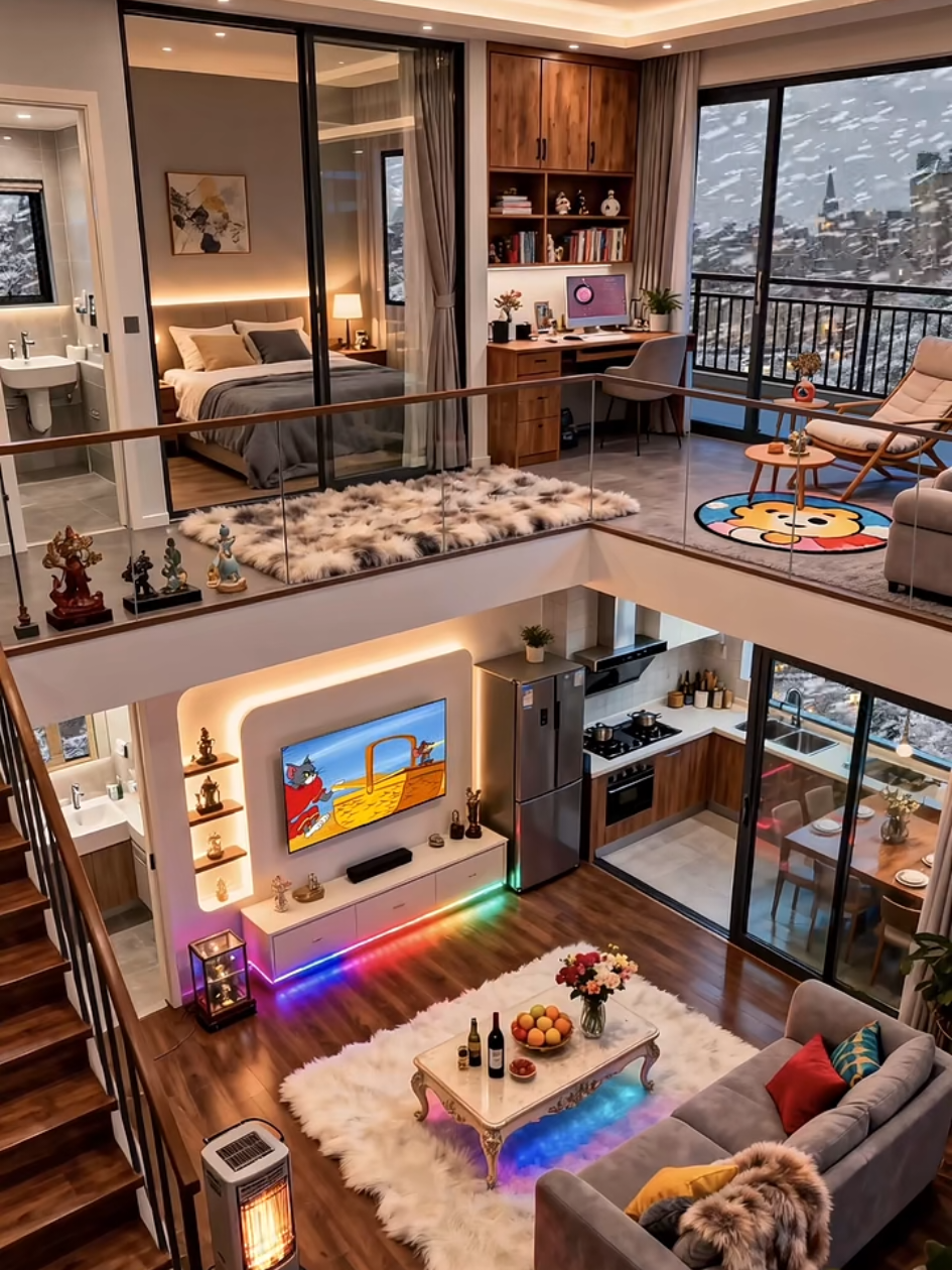 Bão tuyết bên ngoài chắc lạnh lắm nhưng trong ngôi nhà lại ấm cúng và hạnh phúc cũng chỉ ước ngôi nhà nhỏ sống cùng người mình yêu thương ❤ #goclang #nhadep #chill #chillwithtiktok #vungqueyenbinh 