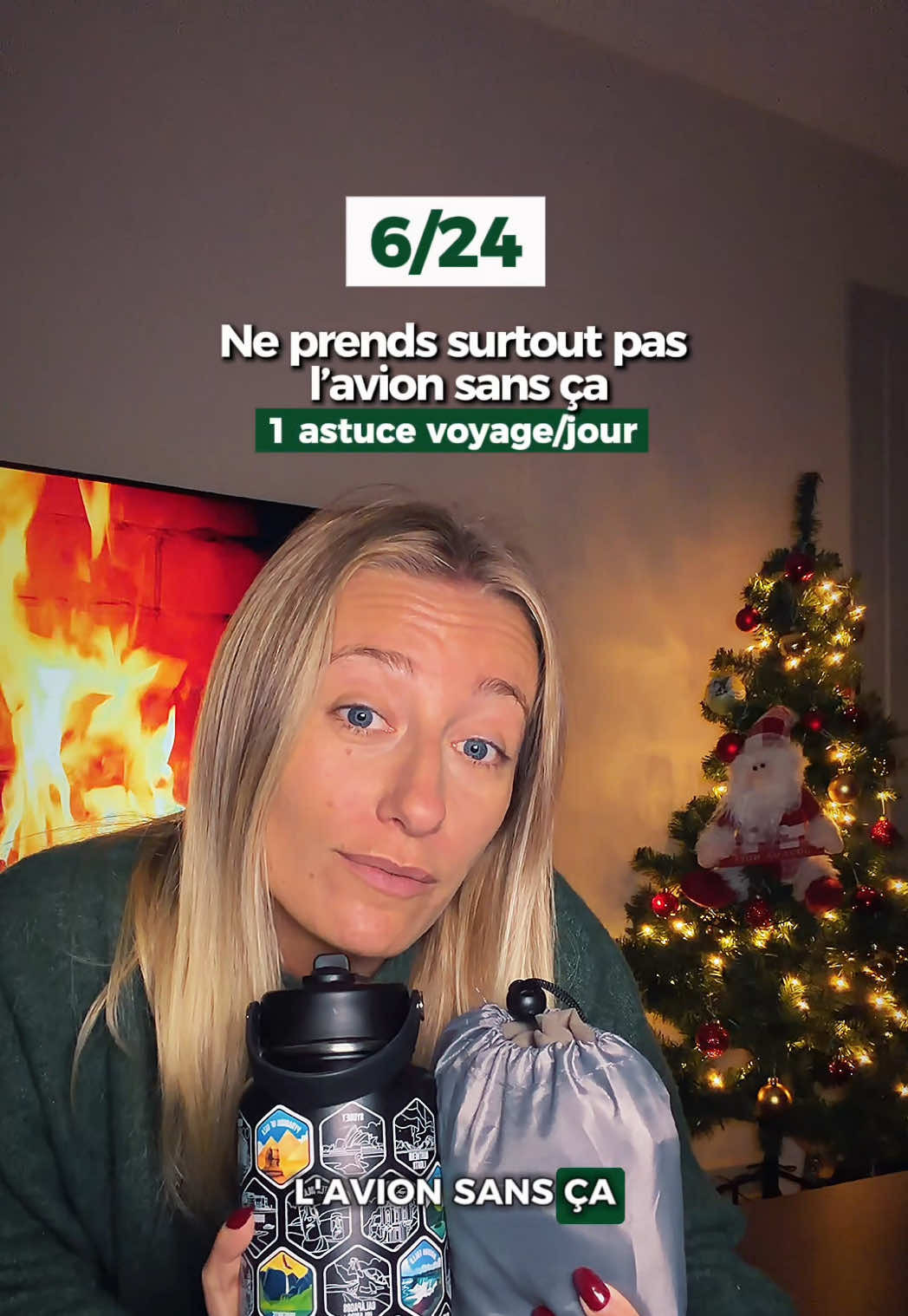 ✈️ Jour 6 | Les 3 indispensables à avoir quand tu prends l’avion ! Le coussin que TOUT LE MONDE devrait avoir (je te mets le lien), le câble USB qui te sauve la vie 🔌, et la gourde vide pour arrêter de payer 6€ d’eau à l’aéroport 💧😅 👇 C’est quoi, toi, ton indispensable ? #voyage #astucevoyage #avion #traveltips 