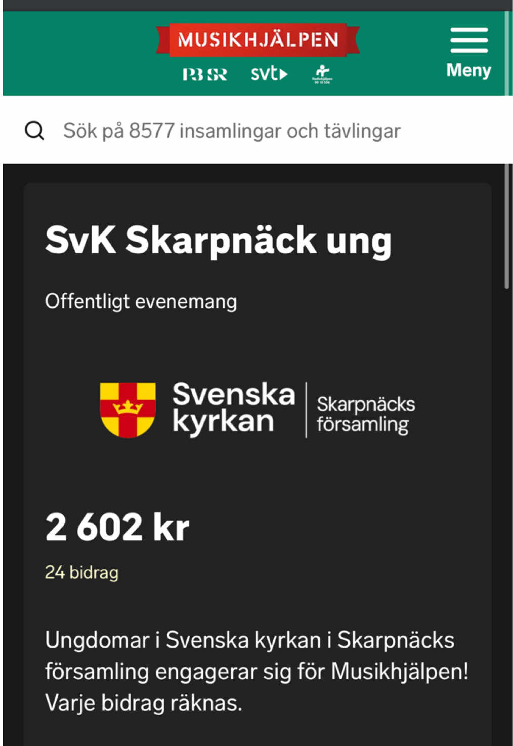 Vår bössa för @Musikhjälpen ökar, frågan är tar vi oss över 4000 iaf? Allt från 10 kr och uppåt räknas. Vi behöver den där laxen - för alla barns rätt att gå i skolan 💚 #lushlife #dreelow #wham 