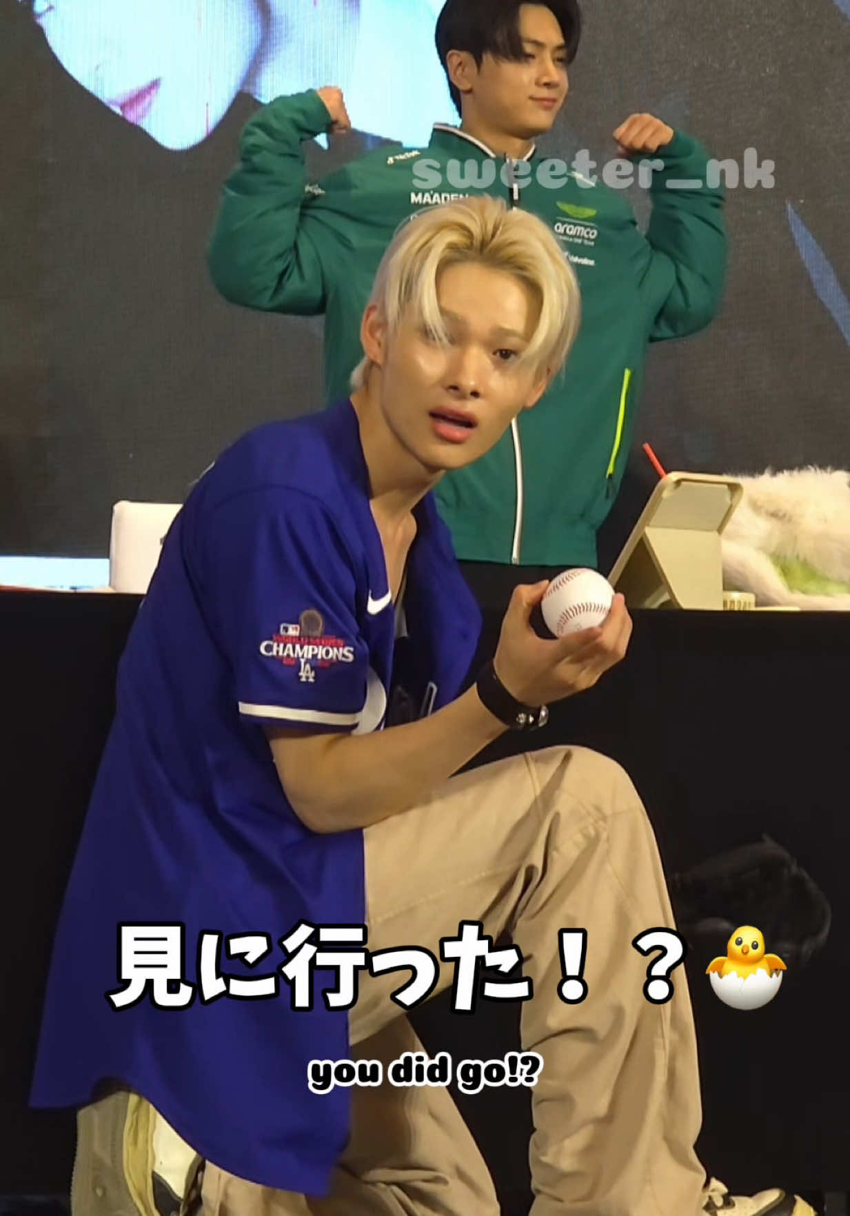 ニキ野球好きやから大谷のユニフォームあげた⚾️💖 #enhypen #ni_ki #니키 #ニキ #ペンサ 