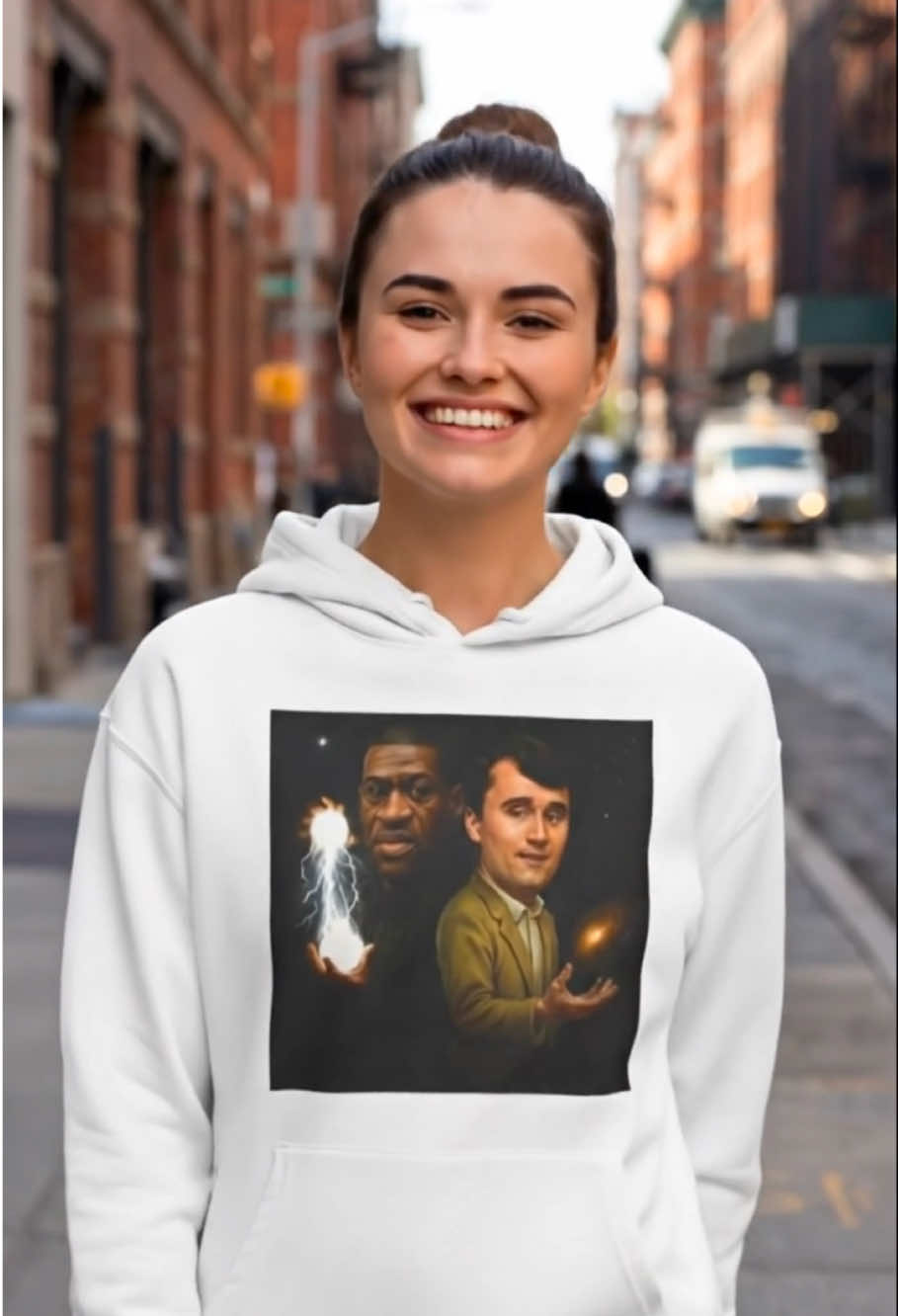 George Floyd & Charliee Kirkk Hoodie 😎 #charliekirk #georgefloyd #funnyshirts #charliekirkspeech 
