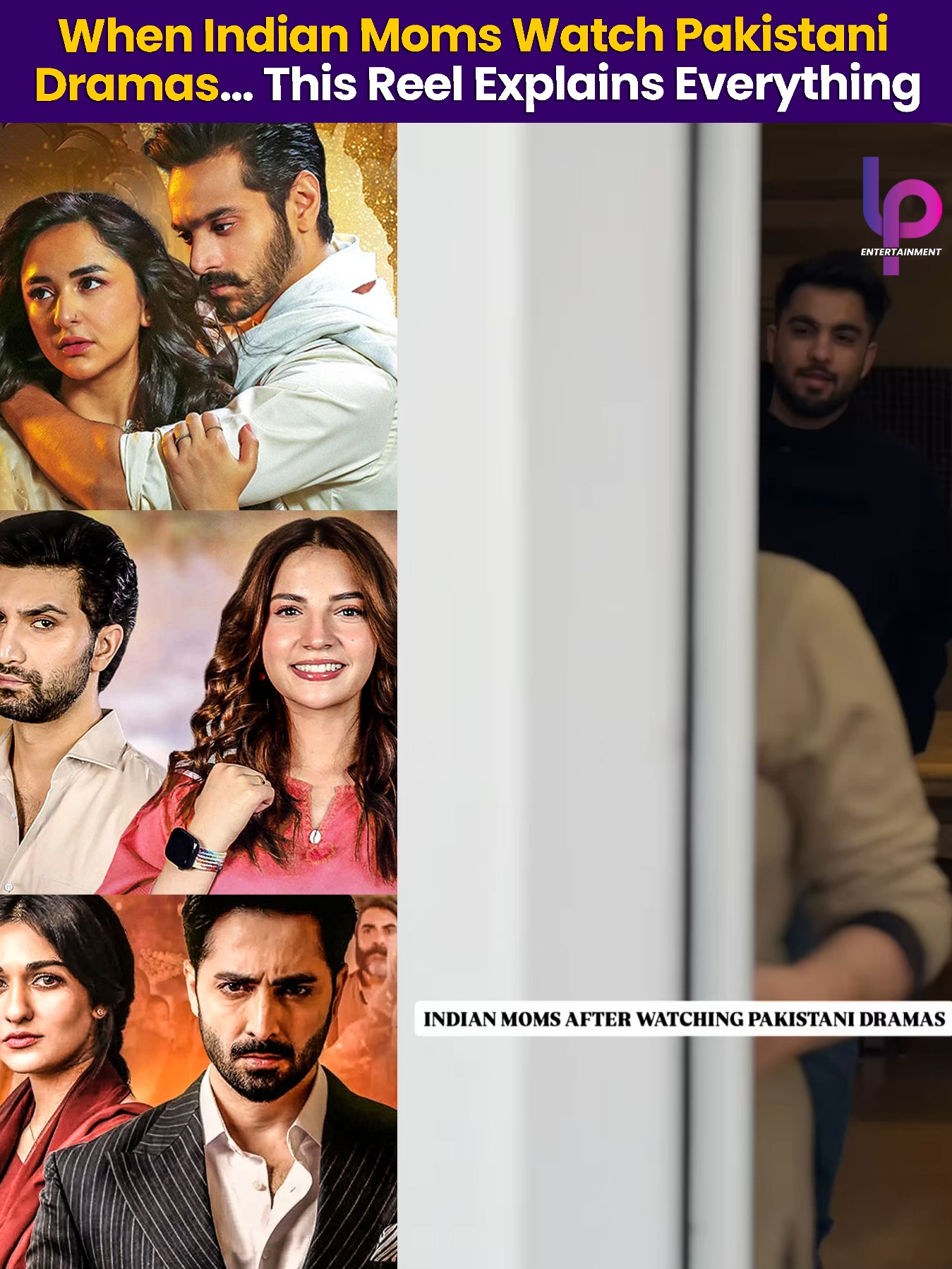 Pakistani drama fever has officially crossed borders, and this Indian reel proves it with pure love. 🙌🏻🤩 #PakistaniDramas #lpentertainment_