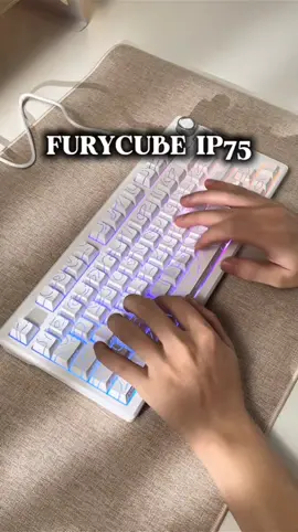 FURYCUBE IP75 - Bàn phím màng có dây với layout 75% được lót bằng lớp giảm âm silicone cho phím gõ siêu êm🍀  #keyboard #setupgaming #banphimcoday #gocpc #setup 