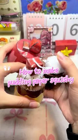 Cách làm squishy giấy bánh pudding #종이스퀴시 #squishygiay #tutorial #papersquishy #papercraft 