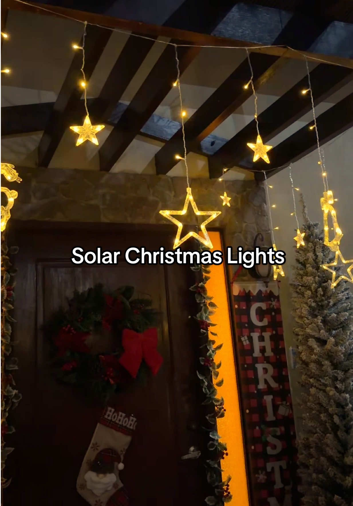 Sobrang ganda nito sa gabi, tas sa labas mo ilagay 👌 #christmaslights #solarchristmaslights #solarlights #christmasdecoration #elkstarchristmaslights 