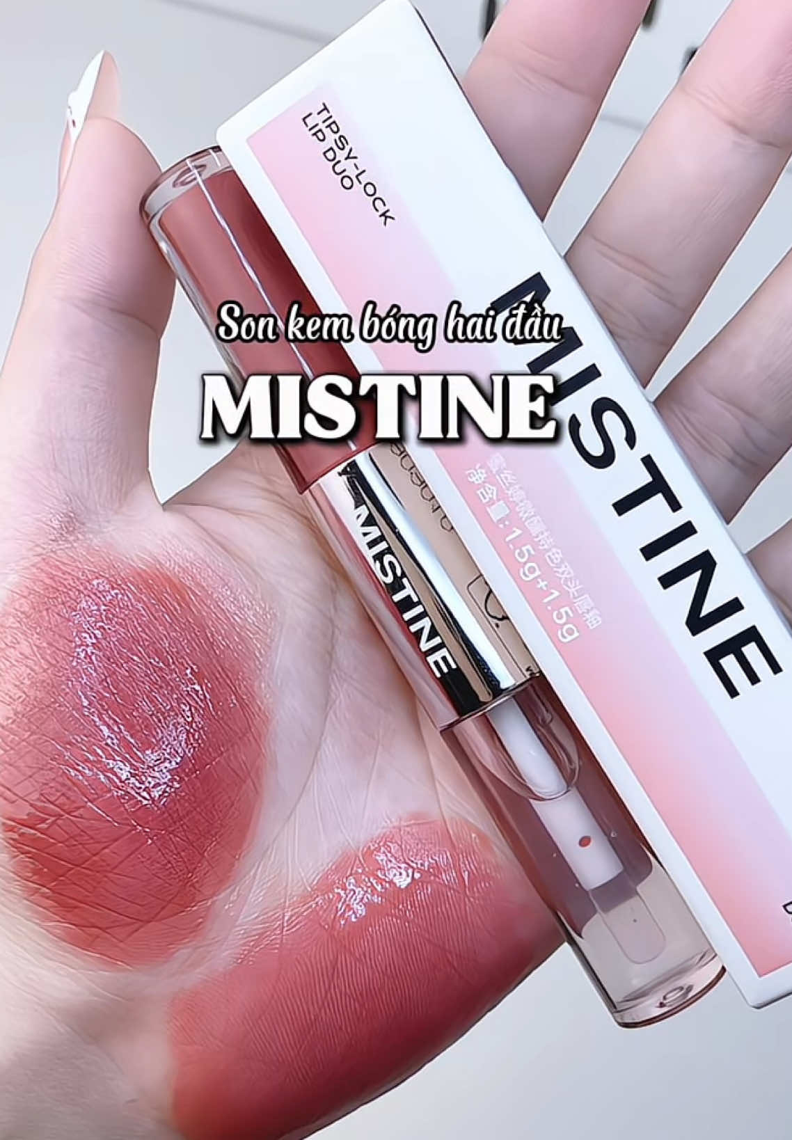 Son kem hai đầu Mistine màu D04 🍷 xinh xĩu lun ý 🥰❤️ #son #mistine #son2dau #sonmistine #viral 