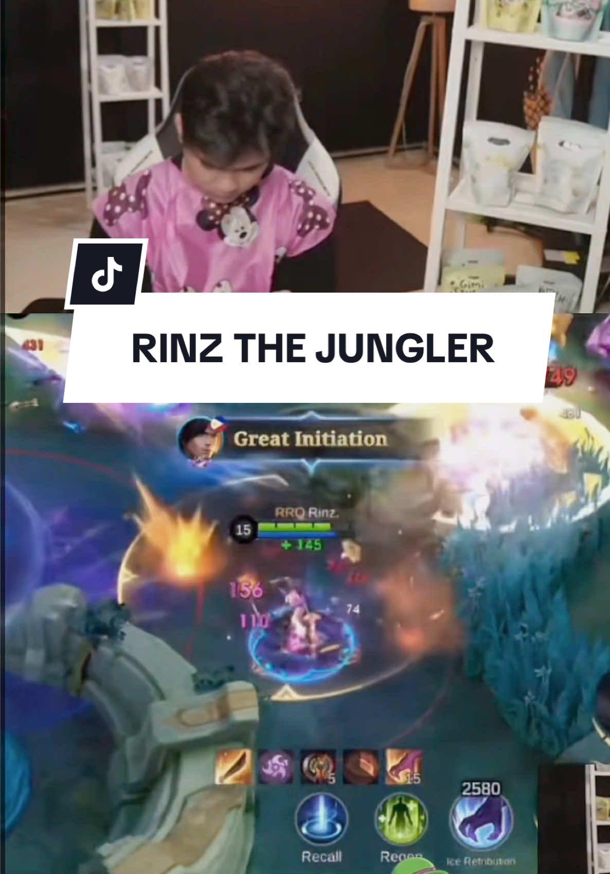 Wah karir Ujin terancam nih, Rinz latian jungler🤣 #teamrrq #mobilelegends 