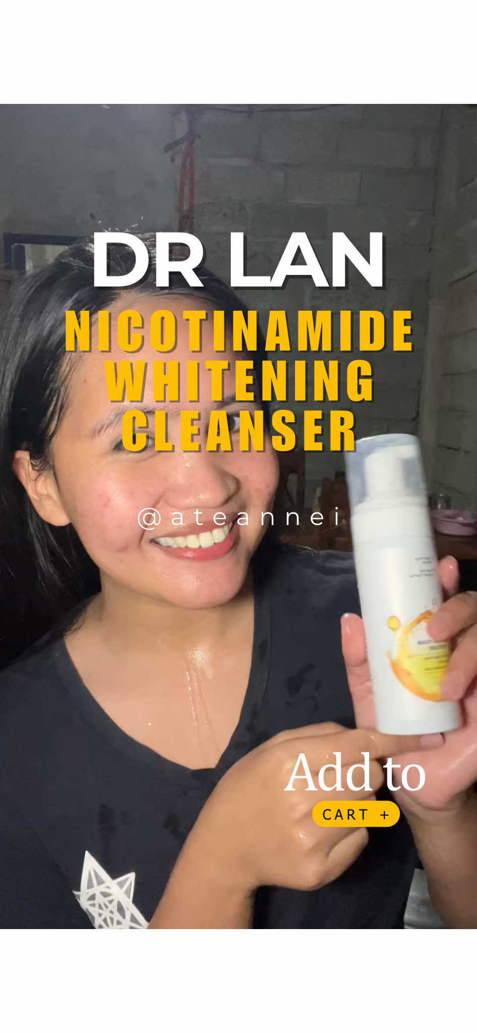 grabe ang foamy texture ng nicotinamide dr lan cleansing mousse na eto, may cooling effect pa #drlan #drlannicotinamide #nicotinamide #cleansingmousse #ateannei 
