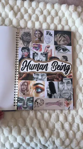 final gcse art sketchbook tour! #gcseart #fyp #humanbeing #sketchbook #art 