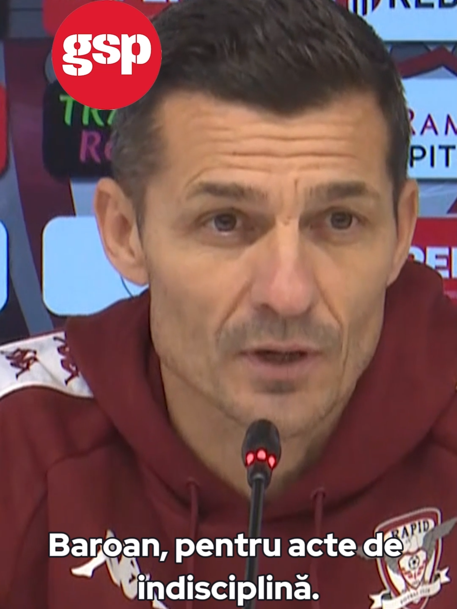 Constantin Gâlcă anunță că l-a exclus din lot pe atacantul Rapidului: „Acte de indisciplină” #constantingalca #rapid #superliga