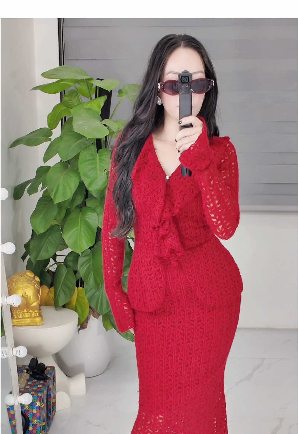 Set ren tay loe, chân váy đuôi cá, siêu tôn dáng nè #vayxinh #vaythietke #xuhuong #menamcon #thinhhanh 