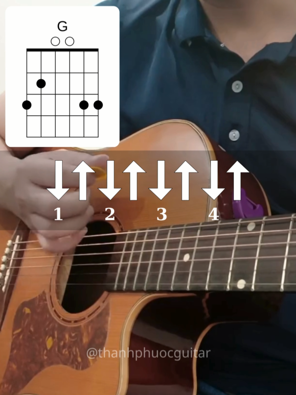 Mẫu quạt chả guitar siêu dễ – lên xuống #guitarlesson #huongdanguitar #strummingguitar #quatchaguitar