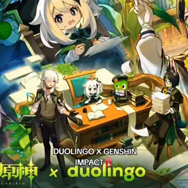 DUOLINGO X GENSHIN ANNOUNCEMENT‼️ #duolingo #GenshinImpact  #foryou #genshin 
