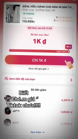 Vào ché.m giá để đặt hàng 1.000₫ nào #chemgia #tiktok #chemgiatiktok 