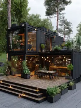 Phần 122: ​🌲 Nhà Container 2 tầng ĐEN - SANG - XỊN - MỊN 🖤 | Homestay giữa rừng CỰC CHILL 🍃 ​#NhàĐẹpContainer #NhàLắpGhép #ContainerHouse #ThiếtKếHiệnĐại #Homestay