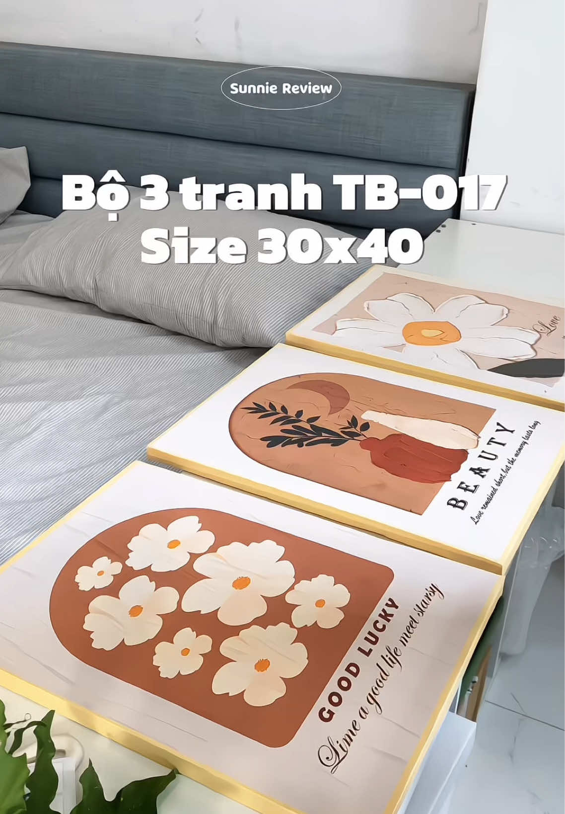Bộ 3 tranh TB-017 Size 30x40 cho bà nào hem có bối cảnh quay mà muốn làm affiliate nè #sunnie #tranhtreotuong #tranhtreotuongtrangtri #tranhtreotuong3d 