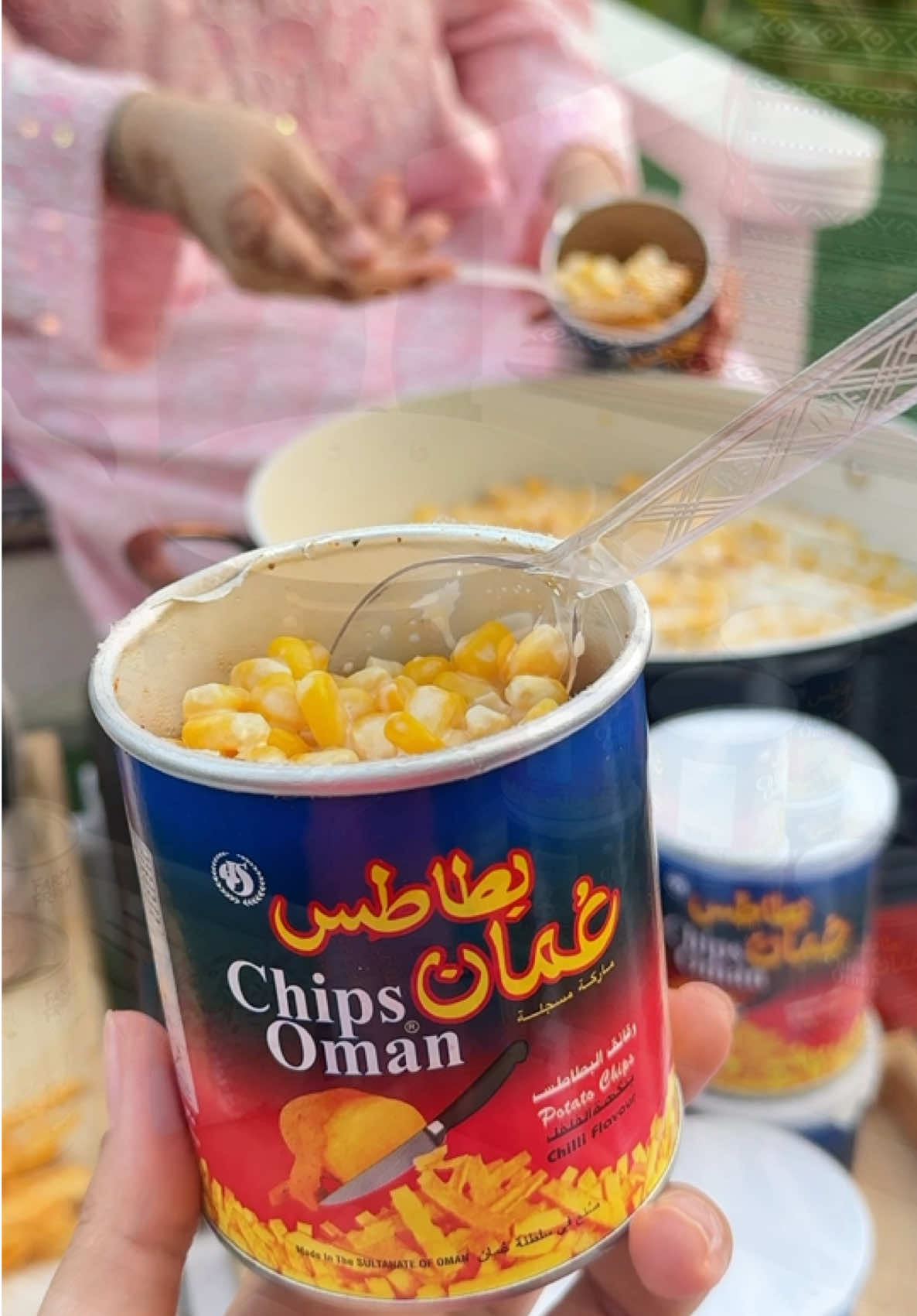 طريقة الذرة ✨ • زبدة • ذرة • كريمة طبخ • ملح و فلفل اسود • موزيريلا  • قدّميها مع شبس عمان ✨ وبالعافية