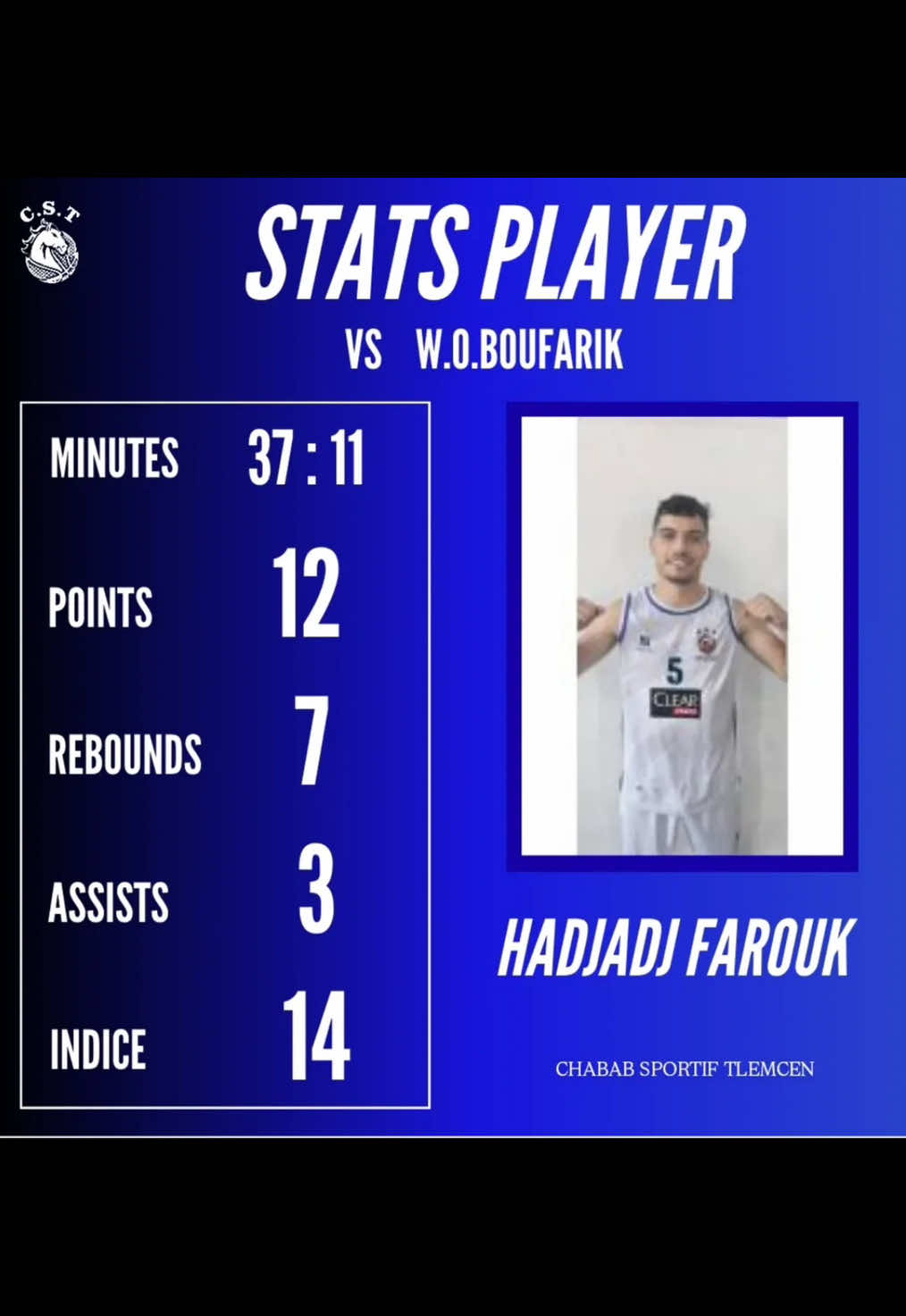 #CST #WOB #basketball #victoire #tlemcen @Farouk Hadjadj 👑👑♥️