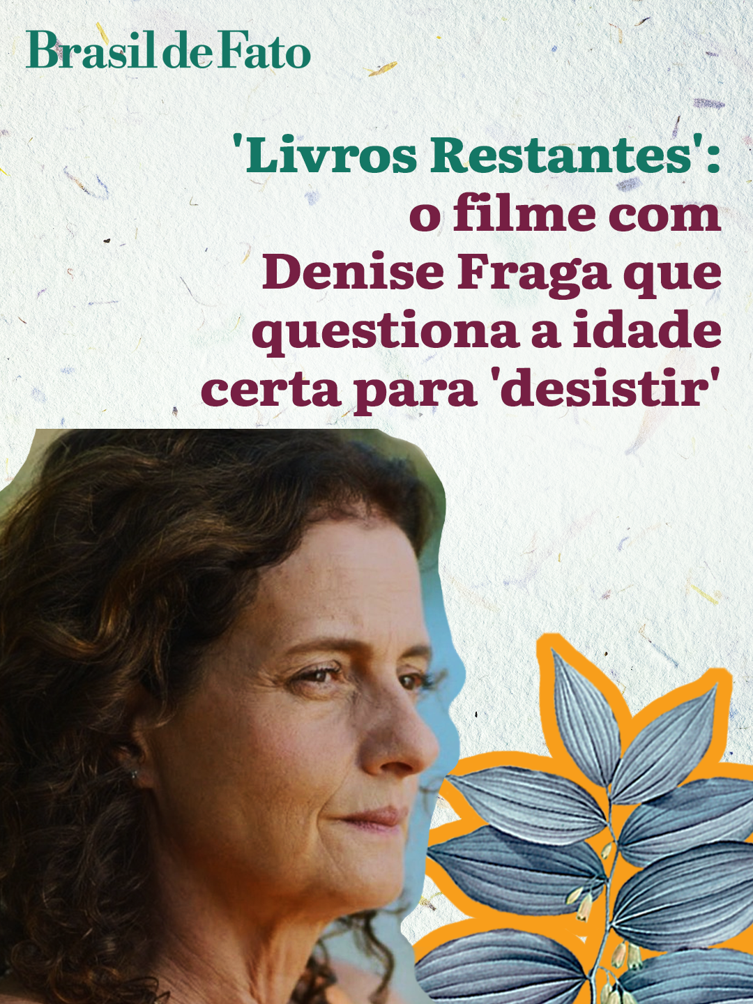 O novo filme estrelado pela atriz Denise Fraga, Livros Restantes, parte da pergunta: “Existe idade para parar de viver?” A provocação acompanha a personagem Ana Catarina, uma mulher aposentada que decide deixar a cidade onde viveu a vida inteira para viajar, como explica a diretora Márcia Paraíso. Para ela, a história confronta o etarismo e a forma como a sociedade tenta limitar a existência das mulheres. “Existe essa coisa da sociedade, do etarismo, de achar que chegamos em um momento em que temos que esperar a morte chegar, ou que determina um espaço para nós, ou que deixamos de ser visíveis. Esse lugar que nos colocam, especialmente as mulheres”, afirma, em entrevista ao Conversa Bem Viver, do Brasil de Fato. Antes de partir, Ana Catarina toma uma decisão inusitada: devolver os livros que ganhou de amigos décadas atrás. Algumas dedicatórias ainda preservavam significado; outras, não mais. Fraga conta que o roteiro a tocou profundamente. “O 'Livros Restantes' parece que chegou pra mim como um carimbo de maturidade também, de coisas que eu tenho pensado. Eu vejo esse poder que o cinema tem. Tem horas em que eu estou servindo a personagem, mas estou completamente ali dentro”, relata. O filme conta também com a participação do ator Augusto Madeira, que celebra o momento do audiovisual nacional: 