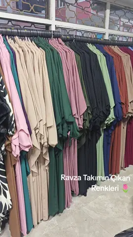 Kızlar Ravza takımların çok güzel renkleri çıktı bütün bedenleriyle birlikte satışta 🌷 #kesfet #khimar #sufle 