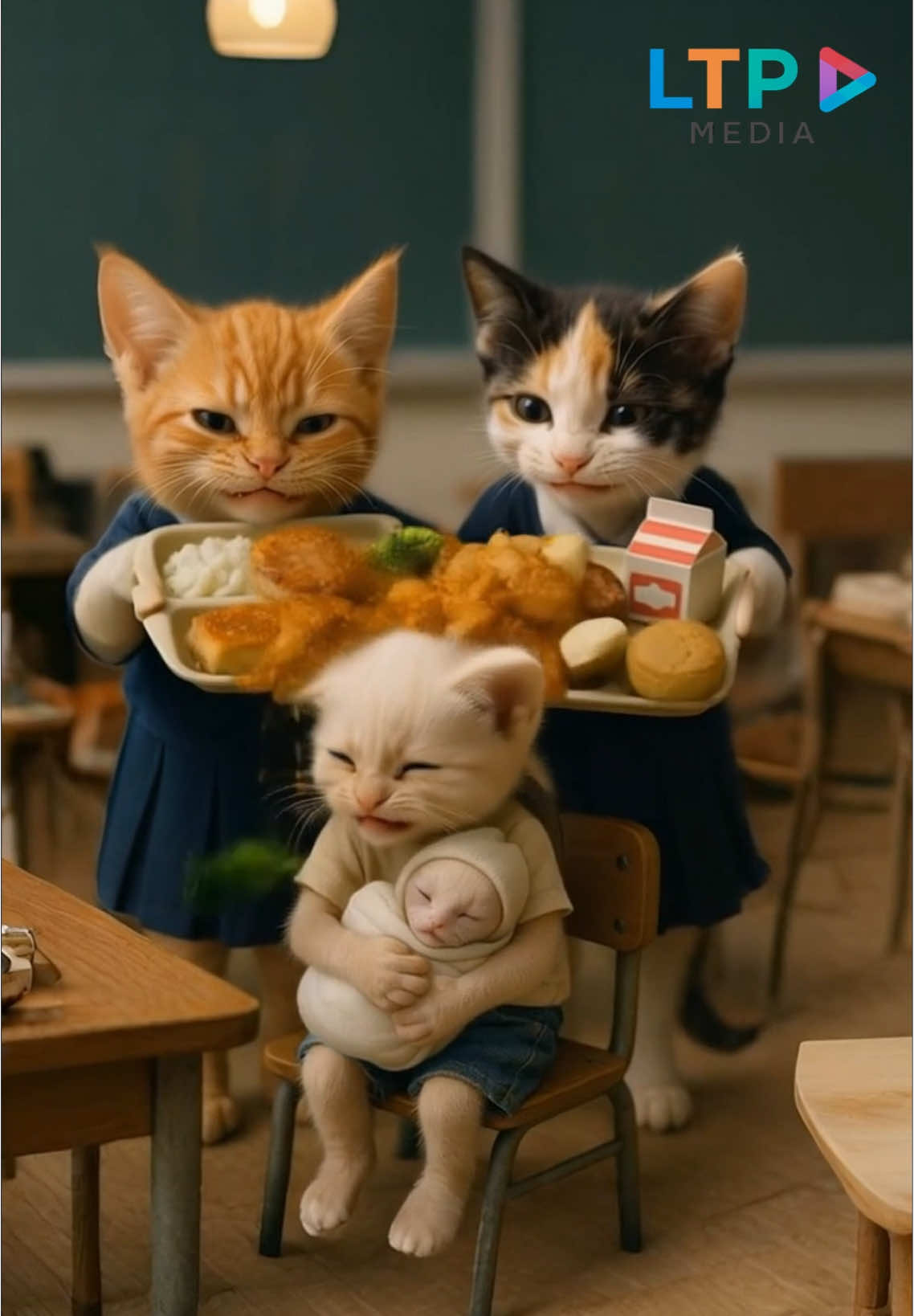 We need more teachers like that in real life. #ai #veo3 #aicat #cat #cartoon 