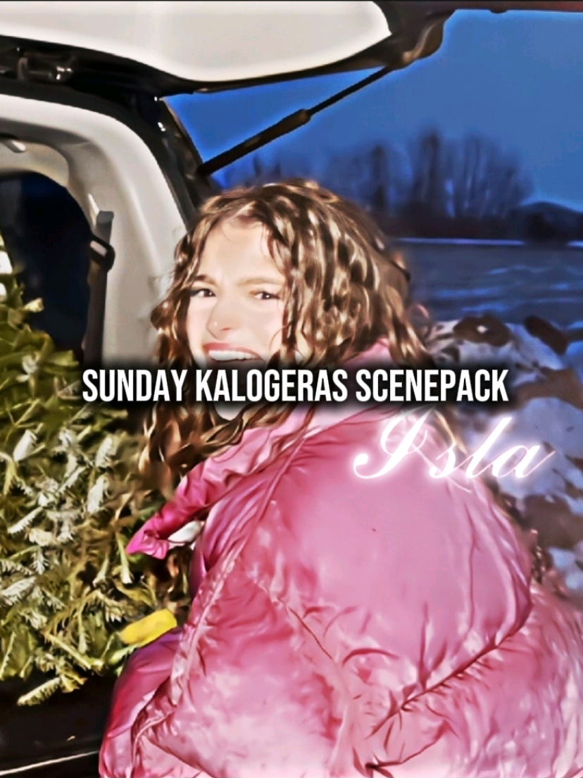 sunday kalogeras scenepack with quality// kalogeras sisters CUT THEIR OWN CHRISMAS TREE! shes so cute creds appreciated  request scenepacks  #famously #kalogerassisters #islascp #sundaykalogeras #treecutting  @Patrisha @sundaykalogeras 
