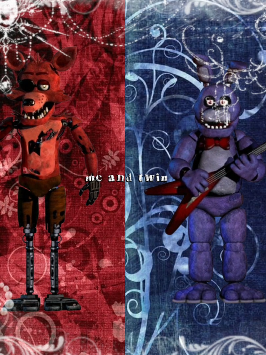 me and twin. #fnaf #fnafbonnie #fnaffoxy #fyp #fypシ 