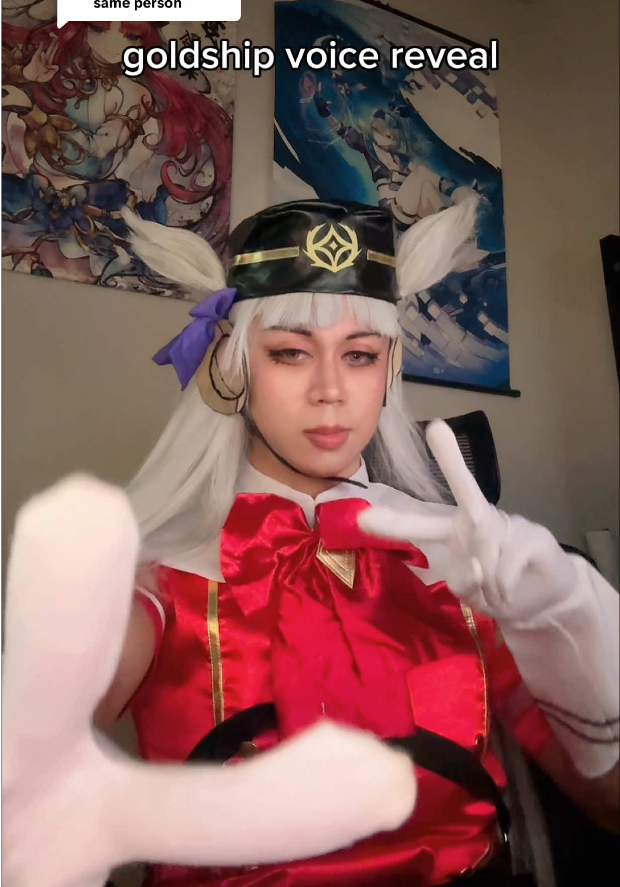 Replying to @Drift i’ll let u be the judge brotein powder #aizen #bleach #umamusume #goldshipumamusume #goldshipcosplay 