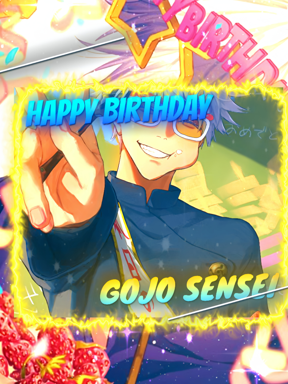Happy Birthday Gojo sensei👀💙🔥🎉😍🎂 . . . #trending #viral #fypシ #animeditgojo #birthdayjalebiedit 