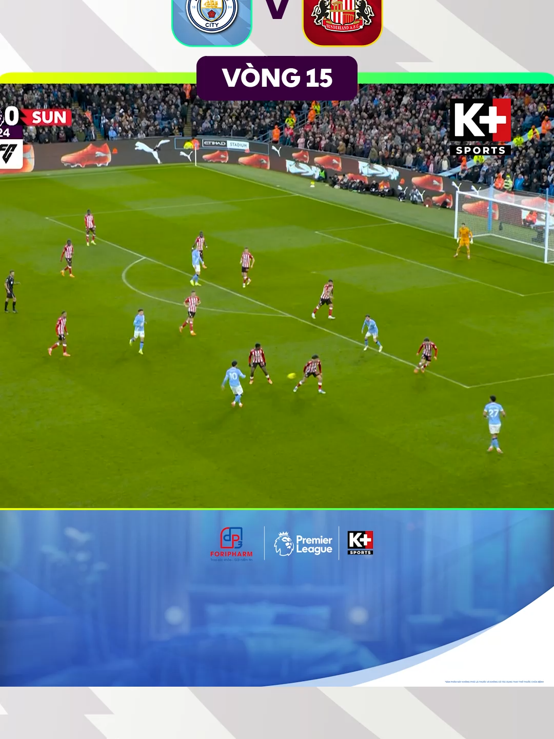 Highlight Man City - Sunderland | Vòng 15 Ngoại Hạng ANh 25/26 #Kplus #Kplussports #xuhuong #trending #sportsontiktok #Highlight #highlights #PremierLeague #ngoaihanganh #manchestercity #sunderland