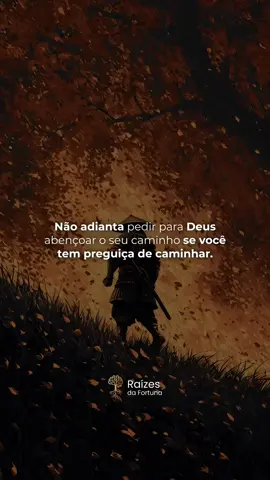 Muita gente quer vitória, mas não quer movimento. Não existe milagre sustentado pela preguiça — Deus abençoa passos, não estagnação. Se quer mudança, caminhe. O resto Ele faz. ✨ 📌 Se essa verdade fez sentido pra você, salve e compartilhe com alguém que precisa ouvir isso hoje. disciplina e fé, ação e propósito, esforço diário, mensagem motivacional #disciplina #fé #proposito 