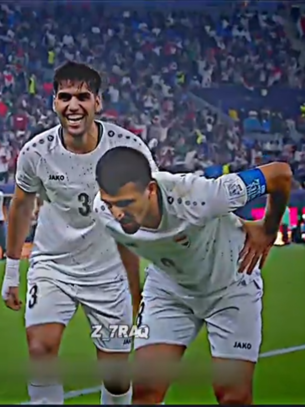امجد يحتفل بطريقه رائعه 😂🔥.  .  .  .  هدف امجد عطوان اليوم هدف العراق الثاني #المنتخب_العراقي #العراق_السعوديه_الاردن_الخليج #المصمم_زيزو🇮🇶 