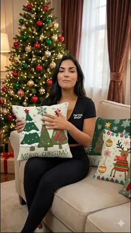 Olha essa dica de decoração pro natal!  Sua casa vai ficar linda com essas almofadas decorativas! #natal #vendas #fyp #viral #tiktokshopbr 