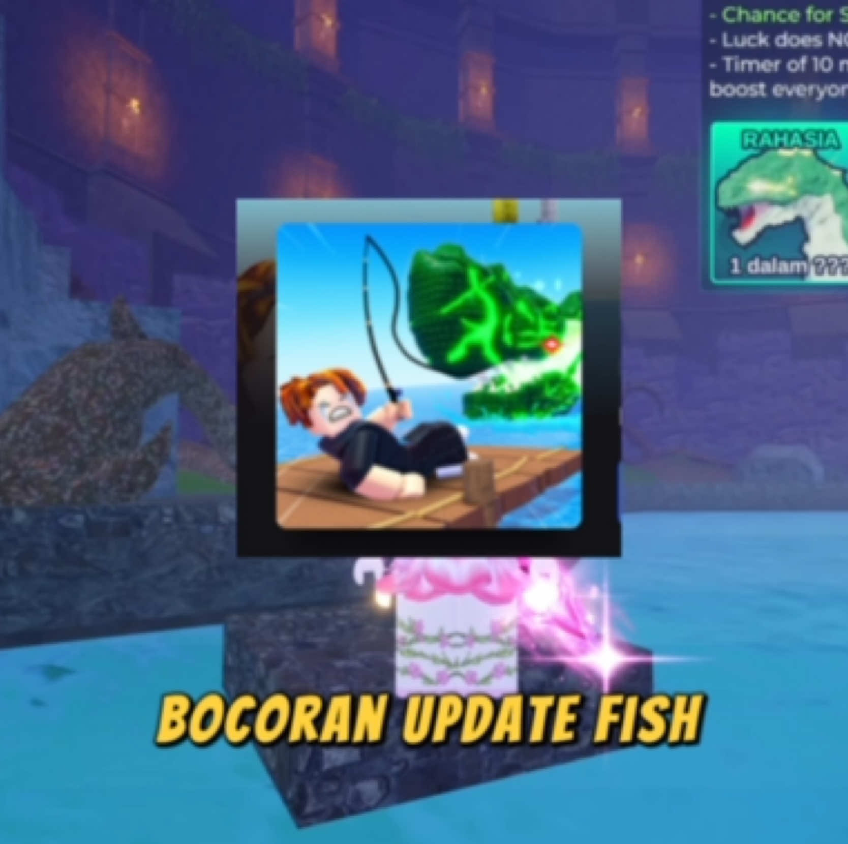 bocoran update fish it hari inii!!!  JANGAN LUPA BANGUN PAGI YA SANAKKKK🤣🤣🤣🤣 #roblox #talonkikir #fishit #talonbaik #updatefishit 