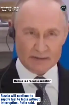 Russian President Vladimir Putin stated that Russia will continue to supply fuel to India without interruption during his meeting with Prime Minister Narendra Modi in New Delhi on December 5, 2025.  #NewsUpdate #LatestNews #RussiaIndiaAlliance 