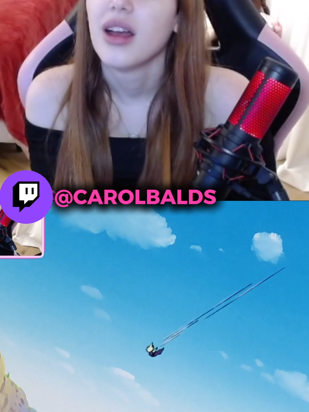 LIVE DA CAROL NA BIO >Carol Balds ASSISTINDO Dragon Ball Z#carolbalds #dragonballz #goku