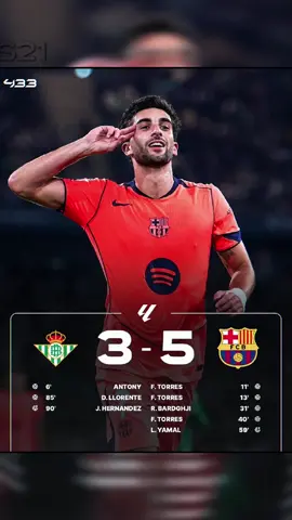 Barcelona membantai sang goat dan kokoh dipucuk🥶#fyp #fcbarcelona #barcelona #realbetis #foryou 