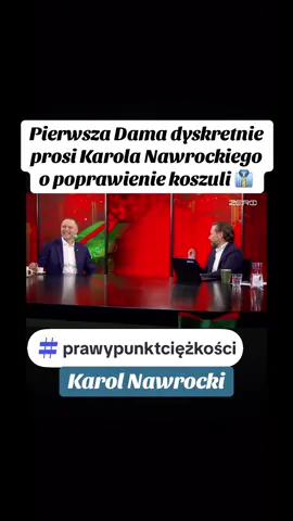 Pierwsza Dama dyskretnie prosi Karola Nawrockiego o poprawienie koszuli 👔 #nawrocki #stanowski #koszula #prawypunktciężkości #dlaciebie 