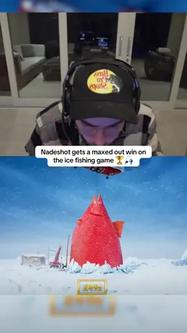 Nadeshot gets a maxed out win on the ice fishing game 🏆🎣 #kickstreaming 
