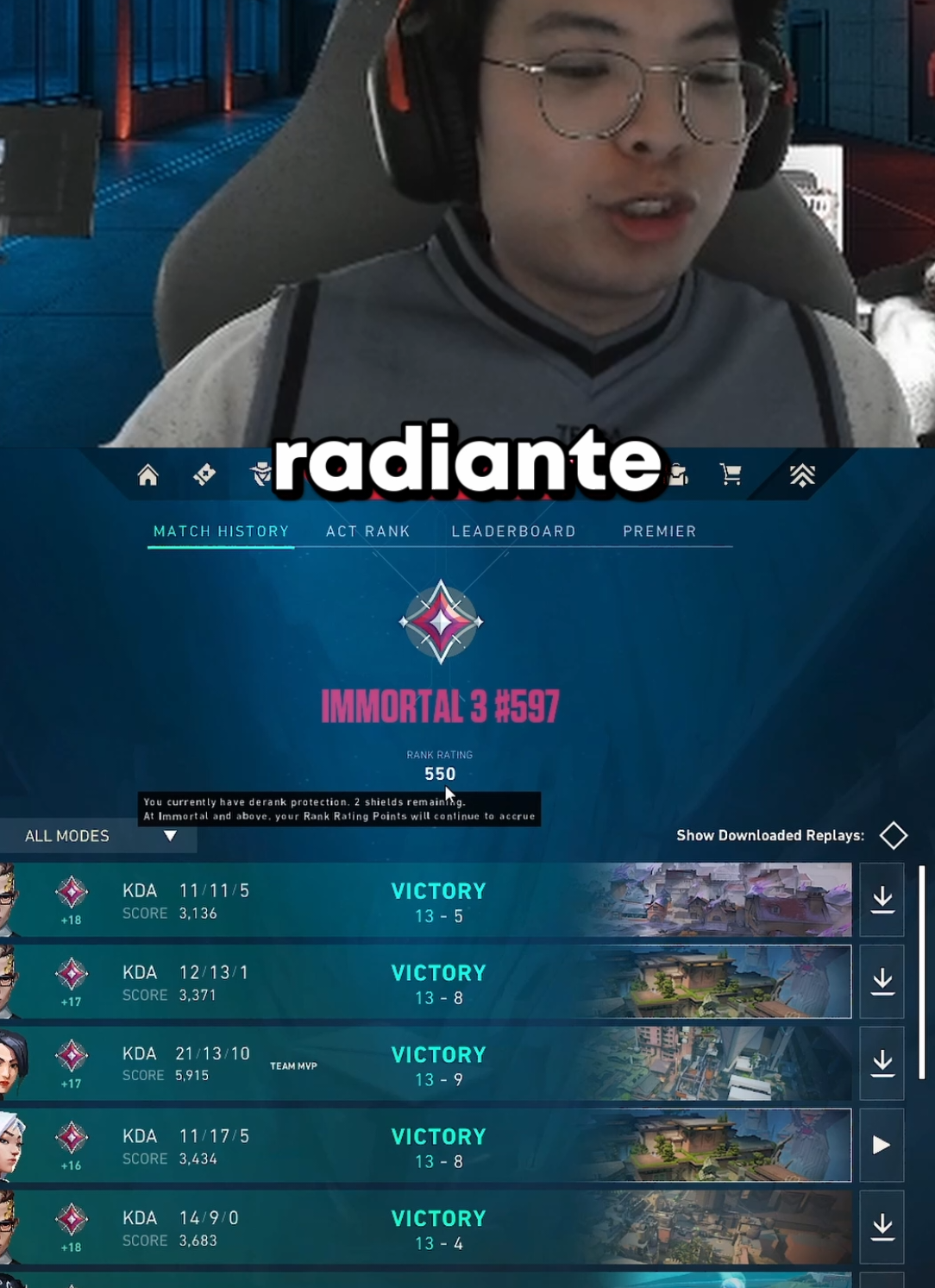 ¿llegue a radiante? #Valorant #streamer #proyecto #meme #fyp 