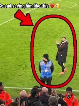 Mohamed Salah, who remained on the bench throughout, goes across to applaud the away end after the final whistle at Elland Road.  #LFC #Salah #liverpoolfc #foryoupage❤️❤️ #fyp 