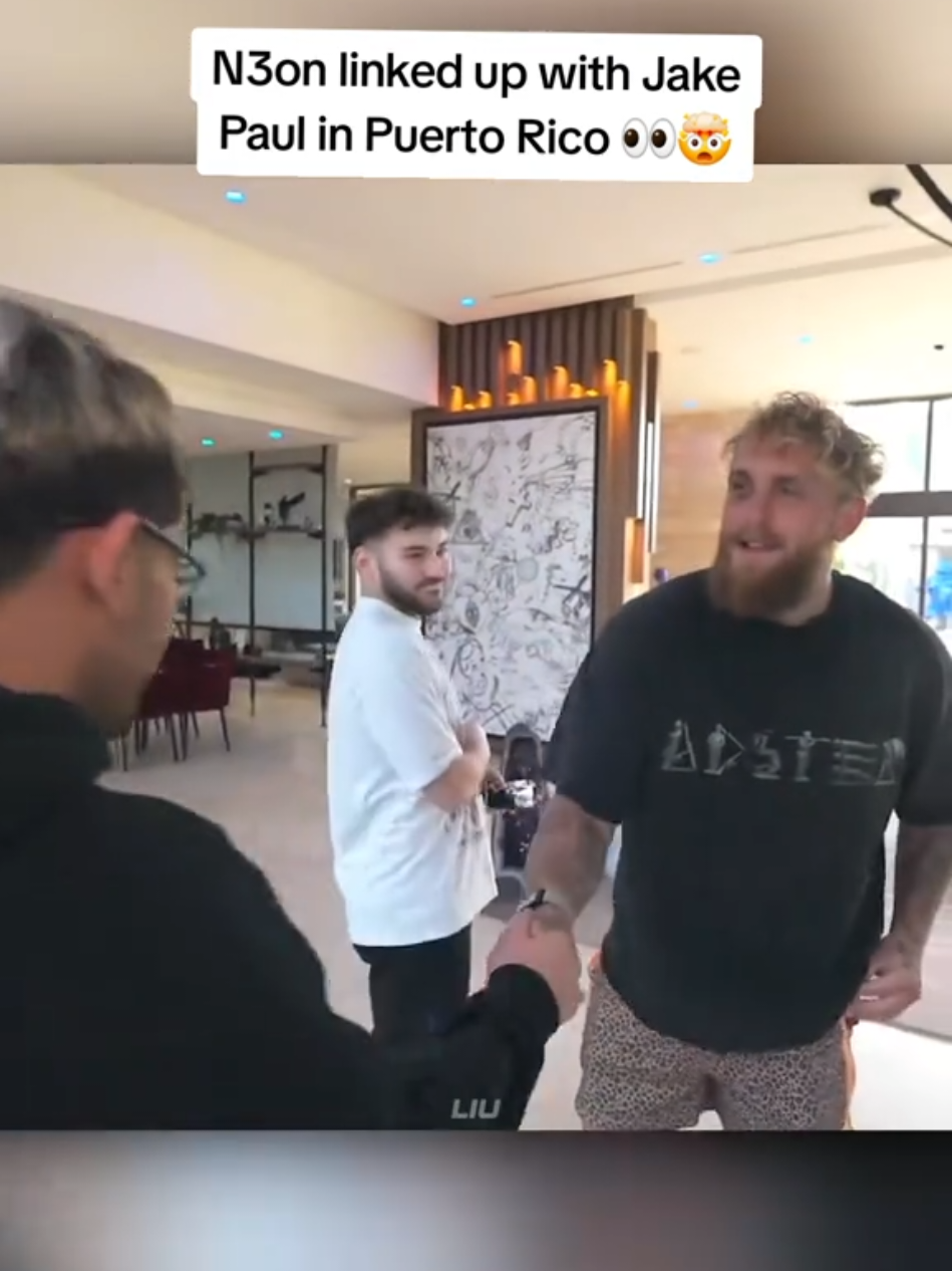 N3on linked up with Jake Paul in Puerto Rico 👀🤯 #n3on #jakepaul 