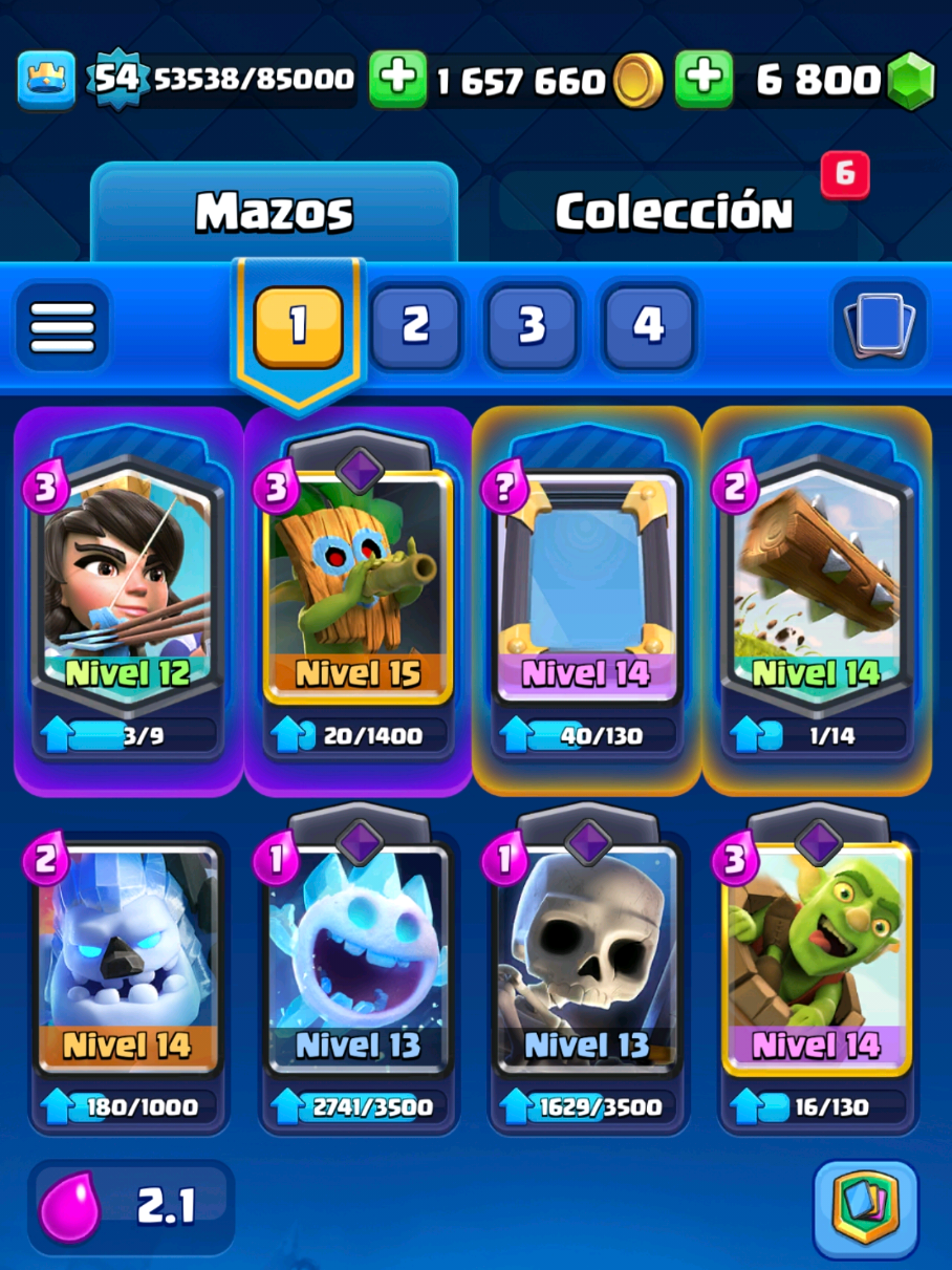 2.1 en las 10,000 copas, contra un mazo fácil 🫣 #clashroyale 