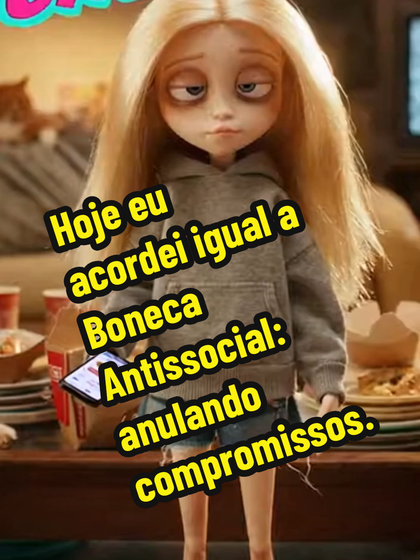 A BONECA ANTISSOCIAL CHEGOU 😳💛 Ela não sai, não recebe visita, vive de Ifood e gatos no colo. Representa 98% da população cansada de gente. Se você tem preguiça social, essa boneca é a sua alma gêmea. #BonecaAntissocial #BonecosDoCaos #humortiktok🤣😜😅😂🤪  #HumorBrasileiro #fypシ゚   