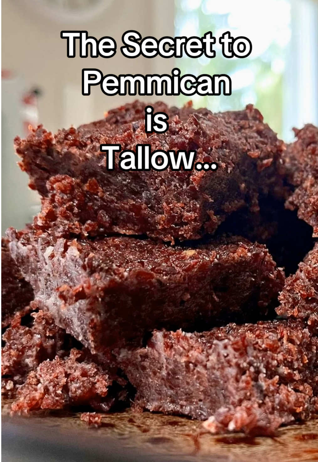 Pemmican — The Tallow Secret That Makes the Ultimate Survival Food The secret to making real pemmican is tallow… and most people have never even heard of it. The secret to pemmican is tallow… Recipe in the Description  “You can find tallow at most grocery stores, even Walmart.” #FoodTok #LostWays #SurvivalFood #OffGridLiving #EasyRecipes Recipe…… To make pemmican, dry the leanest meat you can find until it breaks like a twig, grind it into shreds, crush dried berries into a fine dust, and melt purified tallow until it turns clear; then pour the tallow in a little at a time, using only enough to lightly coat the meat so the mixture holds its shape when squeezed—this is the real trick—too much and it turns greasy, too little and it crumbles; once the balance is right, press it into sturdy cakes or a single slab and let it cool into one of the most durable foods ever made.