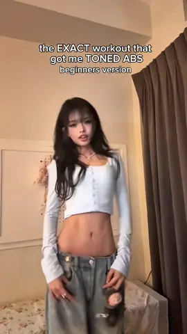 beginners version for the EXACT workout i did to get toned abs! sharing the modified versions of the exercises so you can get stronger! don’t forget don’t compare yourself to anyone and make sure to do these in a healthy manner!! #workout #kpopidol #lesserafimworkout 