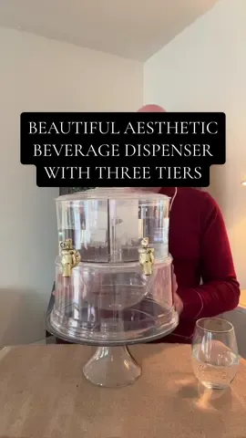 Beautiful, aesthetic beverage dispenser that is not only beautiful, it makes entertaining so much easier and convenient for your guests! Each tier holds up to 1 gallon of liquid, 1/2 gallon on each side for a total of 2 gallons of liquid! Additionally, there is a large ice chamber in the bottom, and each tier has its own individual ice chamber on each side!  Why is that important? It’s important because that means none of your liquids are being diluted by ice, which gives you and your guests, the ability to enjoy a beverage that’s not watered down!  This is an entertaining must have! #holidaymusthaves #beveragedispenser #partyessentials  