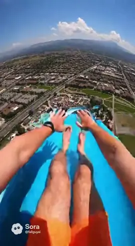 Bounced off #water #ai #sora #waterpark #waterslide 