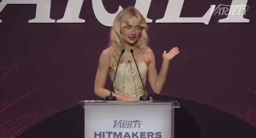 Sabrina Carpenter’s acceptance speech for Variety’s “Hitmaker Of The Year” award #sabrinacarpenter #foryourpage #fyp #variety 